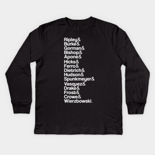 Sulaco Crew Helvetica List Kids Long Sleeve T-Shirt